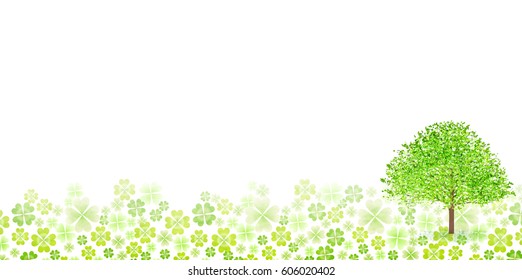 Clover leaf grass background