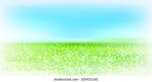 Clover leaf green background
