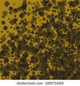 Clover leaf green is a confetti which consist of many isolated elements. Stylish and beautiful clover leaf green. Can be used as poster, border, background, wallpaper, card and etc