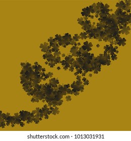 Clover leaf green is a confetti which consist of many isolated elements. Stylish and beautiful clover leaf green. Can be used as poster, border, background, wallpaper, card and etc
