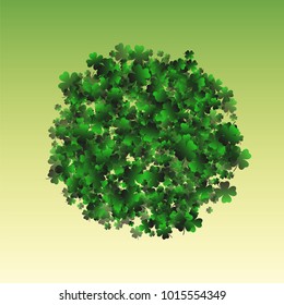 Clover leaf green is a confetti which consist of many isolated elements. Stylish and beautiful clover leaf green. Can be used as poster, border, background, wallpaper, card and etc