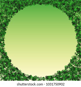 Clover leaf green is a confetti which consist of many isolated elements. Stylish and beautiful clover leaf green. Can be used as poster, border, background, wallpaper, card and etc