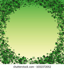 Clover leaf green is a confetti which consist of many isolated elements. Stylish and beautiful clover leaf green. Can be used as poster, border, background, wallpaper, card and etc