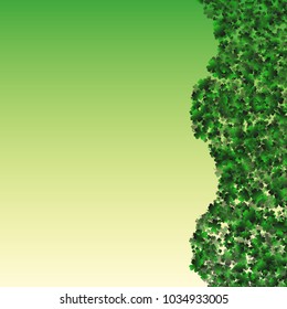 Clover leaf green is a confetti which consist of many isolated elements. Stylish and beautiful clover leaf green. Can be used as poster, border, background, wallpaper, card and etc