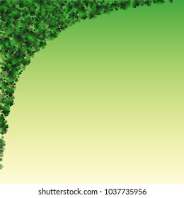 Clover leaf green is a confetti which consist of many isolated elements. Stylish and beautiful clover leaf green. Can be used as poster, border, background, wallpaper, card and etc