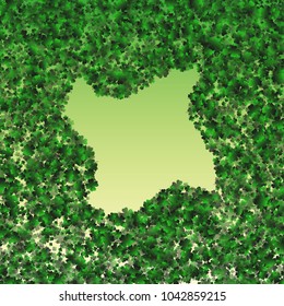 Clover leaf green is a confetti which consist of many isolated elements. Stylish and beautiful clover leaf green. Can be used as poster, border, background, wallpaper, card and etc