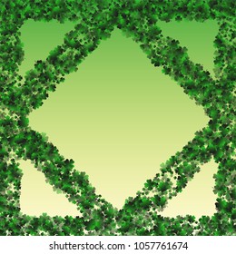 Clover leaf green is a confetti which consist of many isolated elements. Stylish and beautiful clover leaf green. Can be used as poster, border, background, wallpaper, card and etc