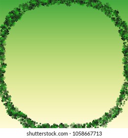 Clover leaf green is a confetti which consist of many isolated elements. Stylish and beautiful clover leaf green. Can be used as poster, border, background, wallpaper, card and etc