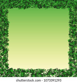 Clover leaf green is a confetti which consist of many isolated elements. Stylish and beautiful clover leaf green. Can be used as poster, border, background, wallpaper, card and etc