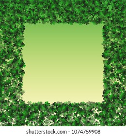 Clover leaf green is a confetti which consist of many isolated elements. Stylish and beautiful clover leaf green. Can be used as poster, border, background, wallpaper, card and etc