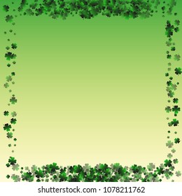 Clover leaf green is a confetti which consist of many isolated elements. Stylish and beautiful clover leaf green. Can be used as poster, border, background, wallpaper, card and etc