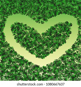 Clover leaf green is a confetti which consist of many isolated elements. Stylish and beautiful clover leaf green. Can be used as poster, border, background, wallpaper, card and etc