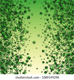 Clover leaf green is a confetti which consist of many isolated elements. Stylish and beautiful clover leaf green. Can be used as poster, border, background, wallpaper, card and etc