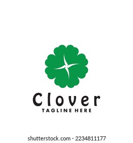 clover leaf green logo vector illustration design template