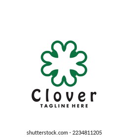 clover leaf green logo vector illustration design template