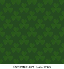 Clover leaf hand drawn doodle seamless set pattern vector illustration. St Patrick s Day symbol Irish lucky shamrock background. Green ireland holiday clover decoration plant celtic nature celebration