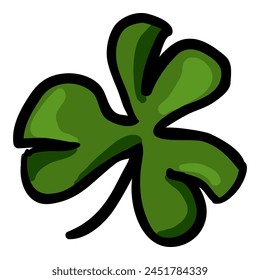 Clover Leaf Hand Drawn Doodle Icon