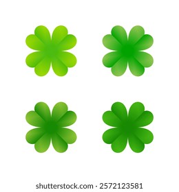 clover leaf icon collection design vector illustration