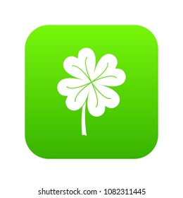 Clover leaf icon digital green for any design isolated on white vector illustration
