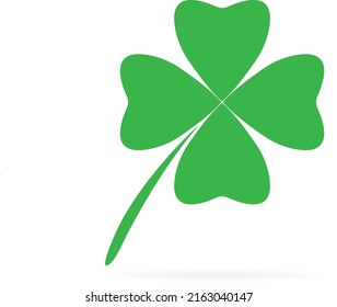 Clover leaf icon. Flat design vector.