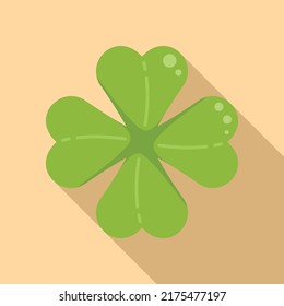 Clover leaf icon flat vector. St patrick. Irish luck