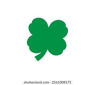 Clover leaf icon. Four-leaf clover green. Leaf clover flat icon vector design and illustration.


