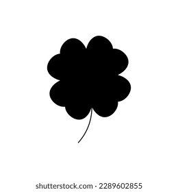 clover leaf icon. Illustration of clover leaf. Clover leaf cartoon style icon. Vector clover illustration. Isolated on a white background.