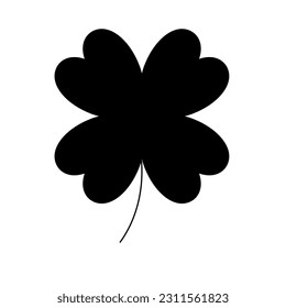 Clover leaf icon. Illustration of clover leaf. Clover leaf cartoon style icon. Vector clover illustration. Isolated on a white background.