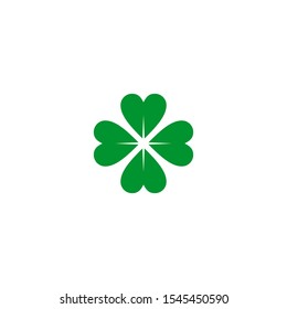 Clover leaf icon logo design inspiration vector template