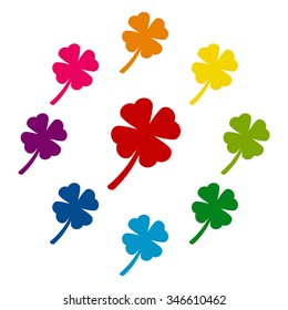 Clover leaf  icon set