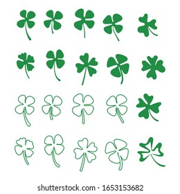 Clover Leaf icon Template Design Vector