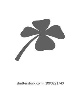 Clover leaf icon in trendy flat style isolated on white background. Symbol for your web site design, logo, app, UI. Vector illustration, EPS