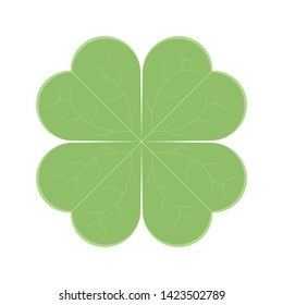 Clover leaf icon. Vector illustration on white background.