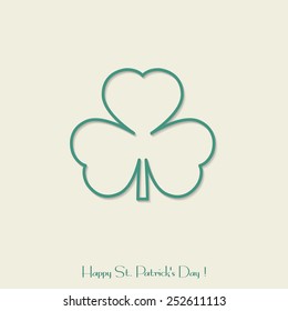 Clover leaf icon. Vector illustration, EPS 10.