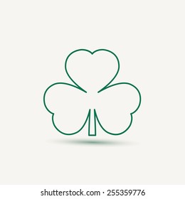 Clover leaf icon. Vector illustration, EPS 10.