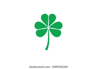 Clover leaf icon vector silhouette isolated in white background