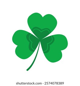 Clover leaf illustration. Vector on white background