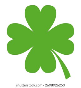 Folha de trevo. Ilustração de folha de trevo. Vetor folha de trevo simbolizando boa sorte, fé, esperança e amor.