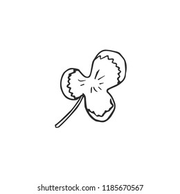 Clover leaf isolated on white background, vector illustration