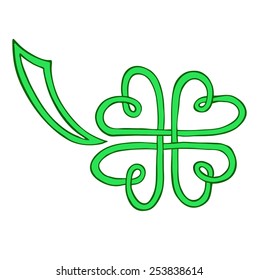 clover leaf isolated on white background. Vector illustration