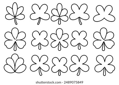 Clover Leaf Line Art Design Illustration Simple Sketch