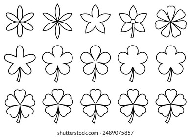 Clover Leaf Line Art Design Illustration Minimalist Artwork