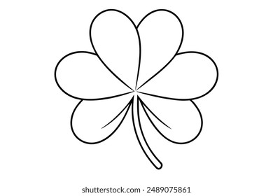 Clover Leaf Line Art Design Illustration Creative Drawing