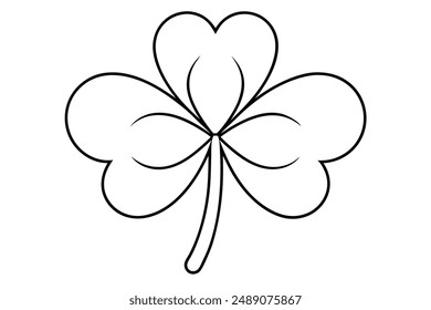 Clover Leaf Line Art Design Illustration Clean Artwork