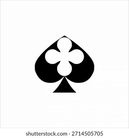 Kleeblatt-Logo-Design mit Pokerkartensymbolen.