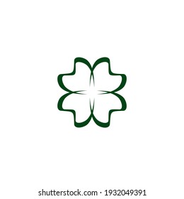 Clover leaf logo design vector template