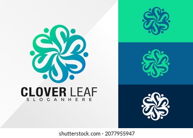 Clover Leaf Logo Design Vector illustration template