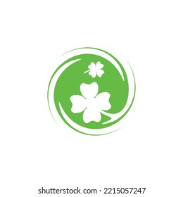 Clover leaf logo design vector template
