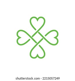 Clover leaf logo design vector template