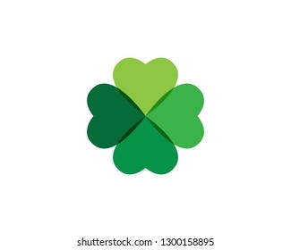 Clover leaf logo icon design template vector